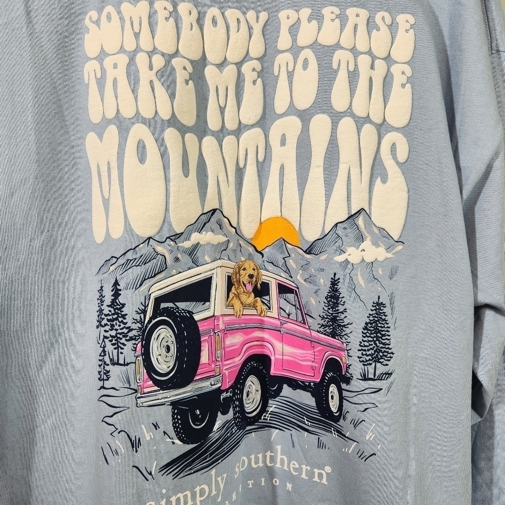 NWT Simply  Southern Jeep/Mountains Plus Size Shirt, sz 2XL